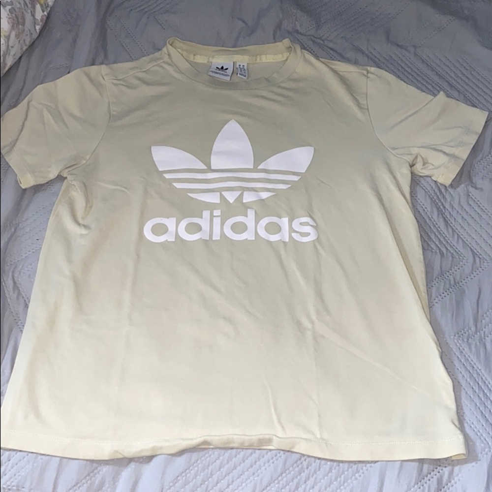 Light yellow adidas short sleeve, women’s medium!